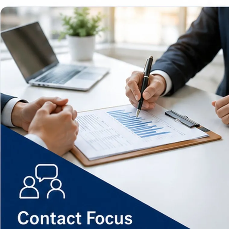 B案 相談・信頼感重視サンプルのイメージ（Contact Focus）