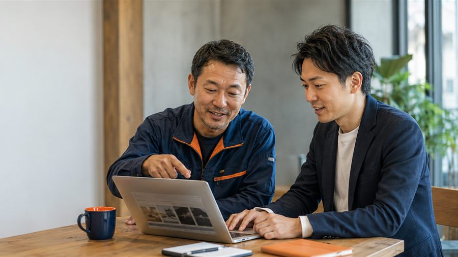 設備・職人系の事業者向けサービス案内ページ
